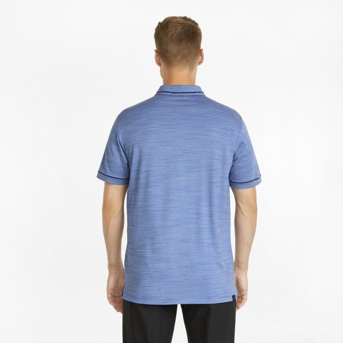 Puma Canada Blazer Bleu Marine Cobalt Brillant Cloudspun Monarch Polo De Golf Pour Hommes