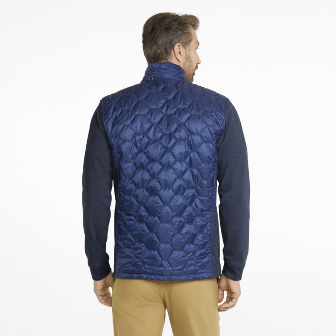 Puma Canada Cloudspun Wrmlbl Veste De Golf Pour Hommes Bleu Flamboyant