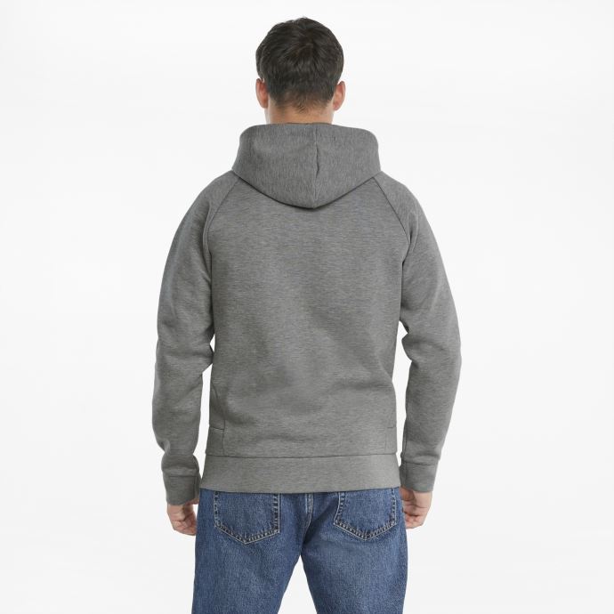 Sweat à Capuche Puma Canada Gris Moyen Heather Classics Tech Full-zip Pour Homme