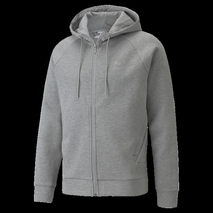 Sweat à Capuche Puma Canada Gris Moyen Heather Classics Tech Full-zip Pour Homme
