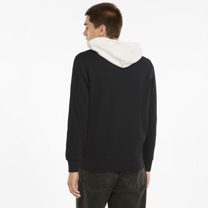 Sweat à Capuche Classique Puma Canada Clsx Passepoilé Noir-ivoire Pour Homme