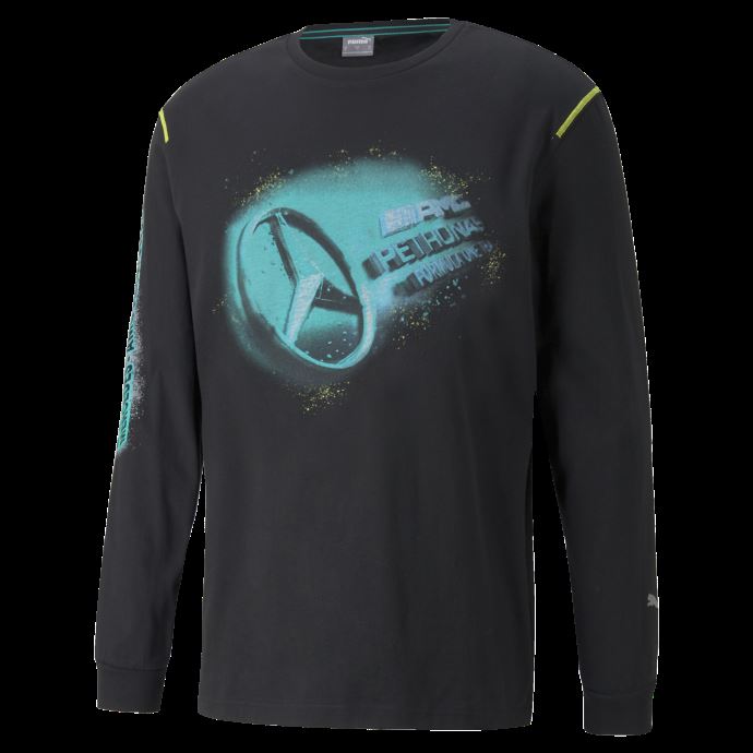 Puma Canada Mercedes F1 Street Graphique Manches Longues Tee Homme Noir
