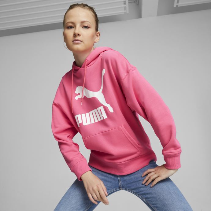 Sweat à Capuche Logo Puma Canada Classics Femme Rose Coucher De Soleil