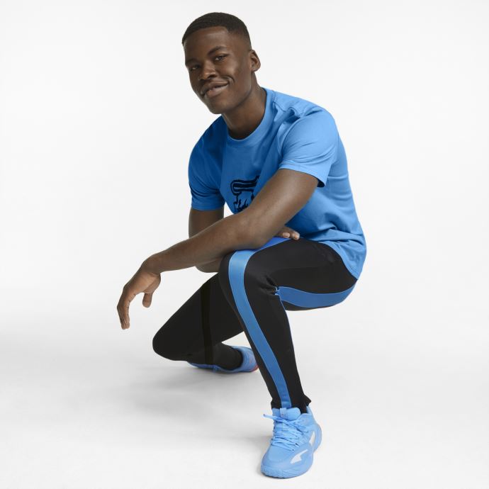 Pantalon De Basket-ball Puma Canada Noir-bleu Azur Ralph Sampson Pour Homme
