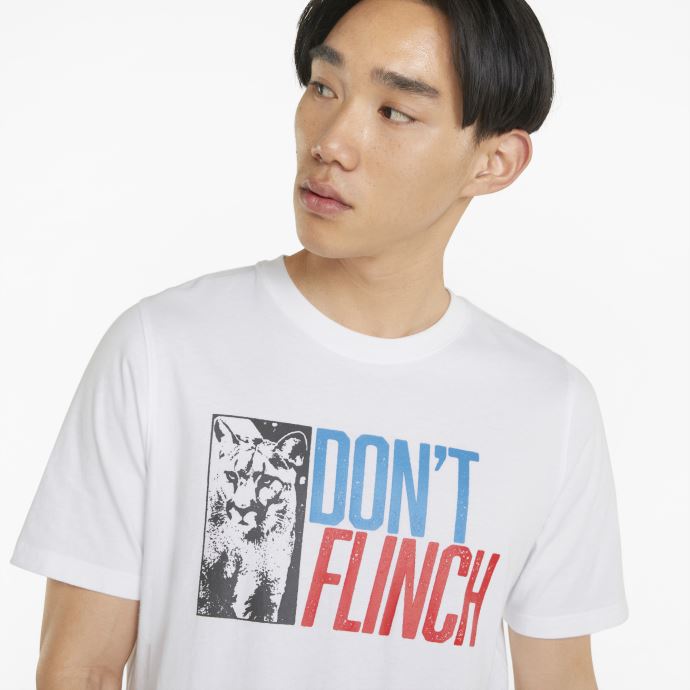 T-shirt De Basketball Puma Canada Qualificatif Blanc à Manches Courtes Pour Hommes
