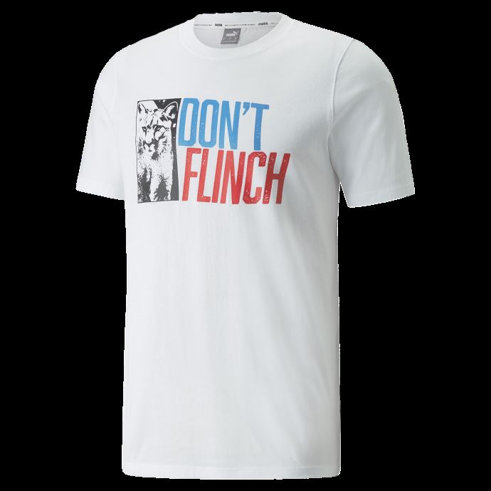 T-shirt De Basketball Puma Canada Qualificatif Blanc à Manches Courtes Pour Hommes
