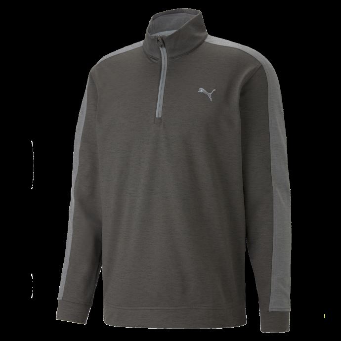 Chandail De Golf Puma Canada Cloudspun T7 Quarter-zip Pour Hommes Black-quiet Shade