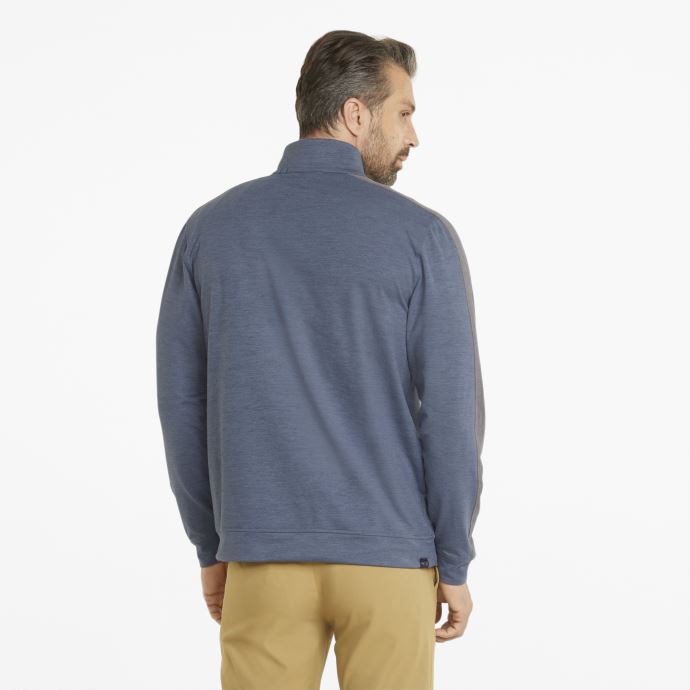 Puma Canada Evening Sky-Navy Blazer Cloudspun T7 Chandail De Golf à Quart De Zip Pour Homme