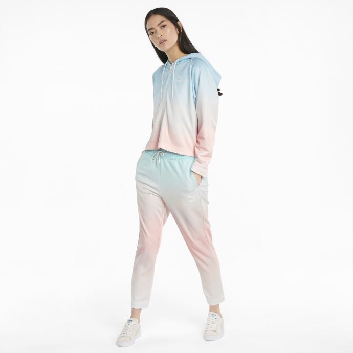 Puma Canada Gloaming Aop Sweat à Capuche Femme Eggshell Blue-gloaming
