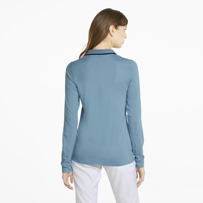 Polo Manches Longues W Cloudspun Puma Canada Aqua Poussiéreux