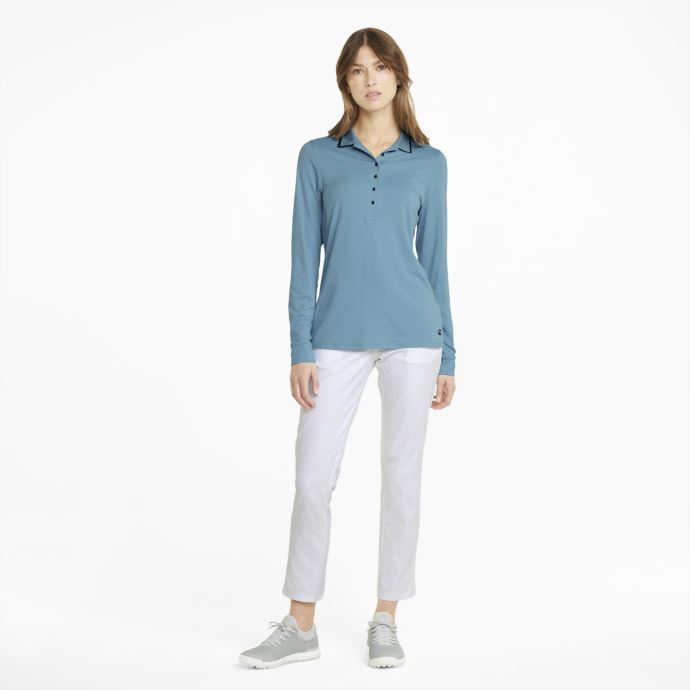 Polo Manches Longues W Cloudspun Puma Canada Aqua Poussiéreux
