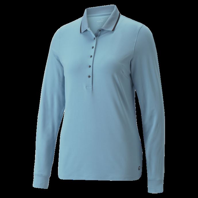 Polo Manches Longues W Cloudspun Puma Canada Aqua Poussiéreux
