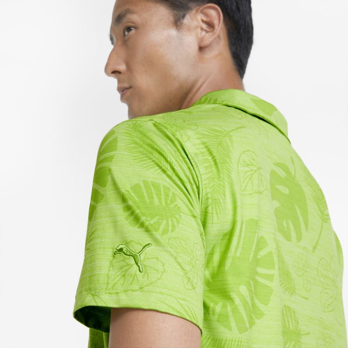 Polo De Golf Puma Canada Greenery Heather Cloudspun Leaves 'n Flowers Pour Homme
