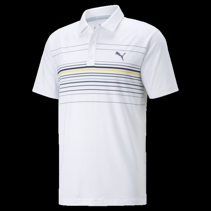 Polo De Golf Puma Canada Bright White-moutarde Graine Mattr Canyon Pour Homme
