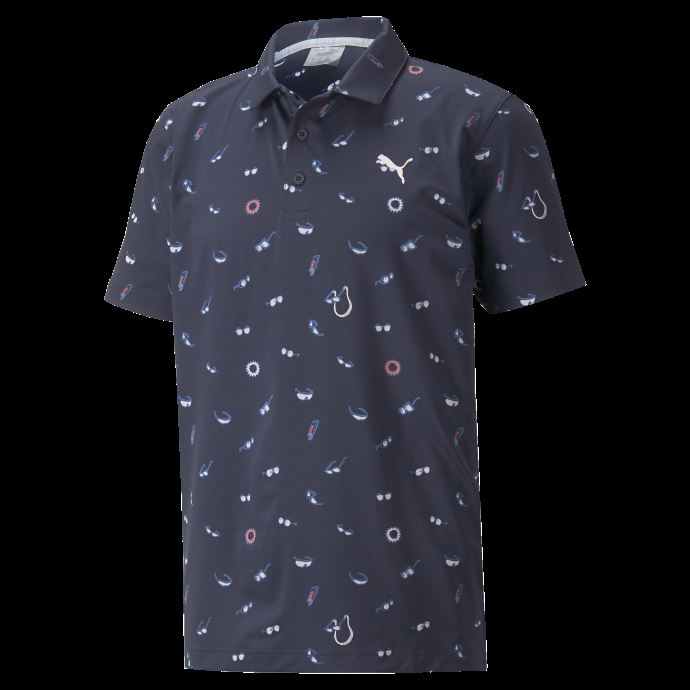 Puma Canada Marine Blazer-craie Rose Mattr Sunnies Polo De Golf Pour Hommes
