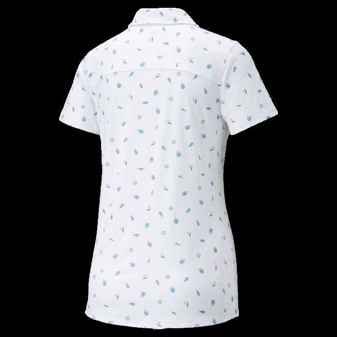 Polo De Golf Puma Canada Mattr Tropics Blanc Brillant En Porcelaine Pour Femme
