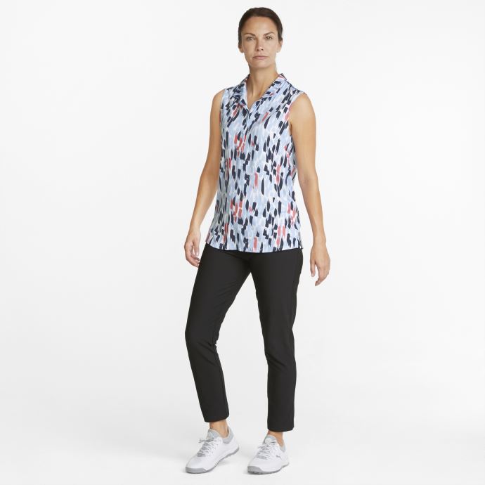 Puma Canada Serenity-rapture Rose Cloudspun Polo De Golf Sans Manches Pour Femmes
