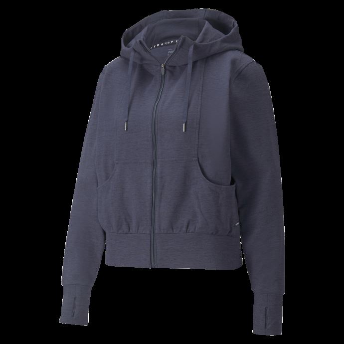 Sweat à Capuche De Golf Puma Canada Cloudspun Pour Femme Bleu Marine Blazer Chiné
