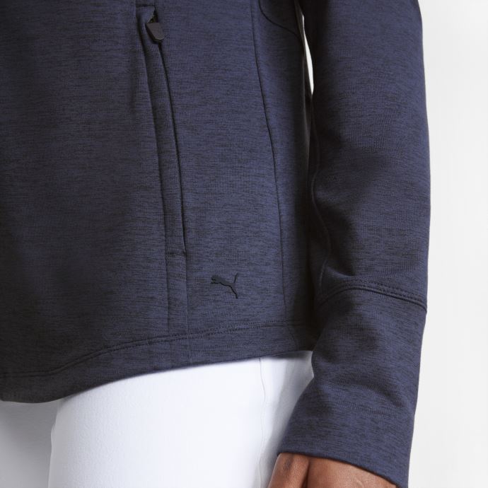 Veste De Golf Puma Canada Cloudspun Daybreak Femme Bleu Marine Blazer Chiné
