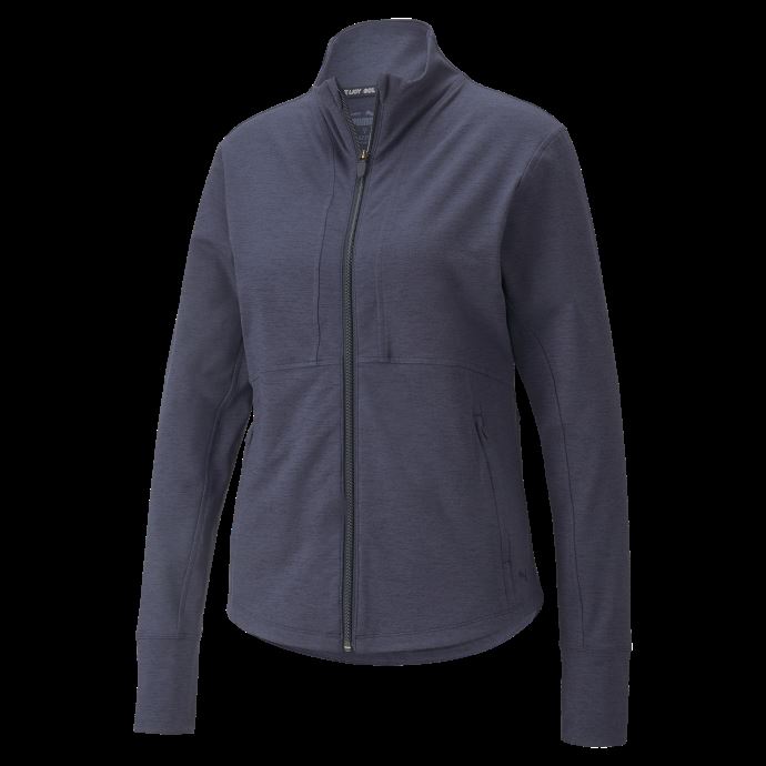 Veste De Golf Puma Canada Cloudspun Daybreak Femme Bleu Marine Blazer Chiné

