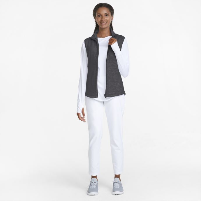 Noir Heather Puma Canada Cloudspun Daybreak Veste De Golf Pour Femme
