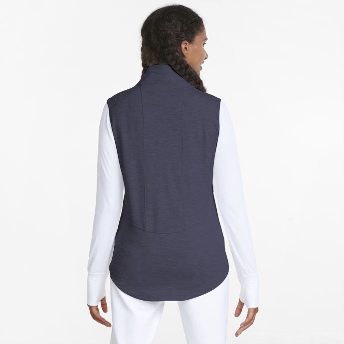 Puma Canada Blazer Bleu Marine Heather Cloudspun Daybreak Veste De Golf Pour Femme