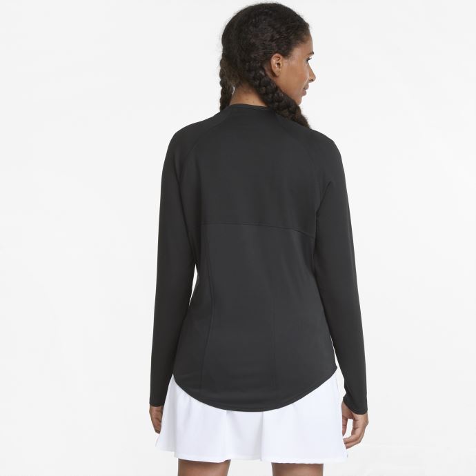 Pull De Golf Brillant à Quart De Zip Pour Femmes Puma Canada Noir
