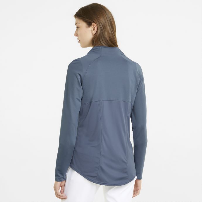 Chandail De Golf Brillant à Quart De Glissière Pour Femmes Puma Canada Soirée Ciel