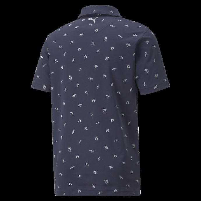 Puma Canada Ap Dancing Parapluies Polo De Golf Pour Hommes Marine Blazer-gris Mirage
