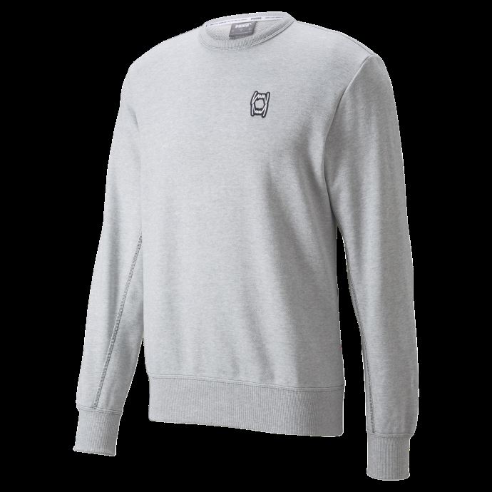 Pull De Basket-ball Pivot Crew Emb Pour Homme Puma Canada Gris Clair Chiné
