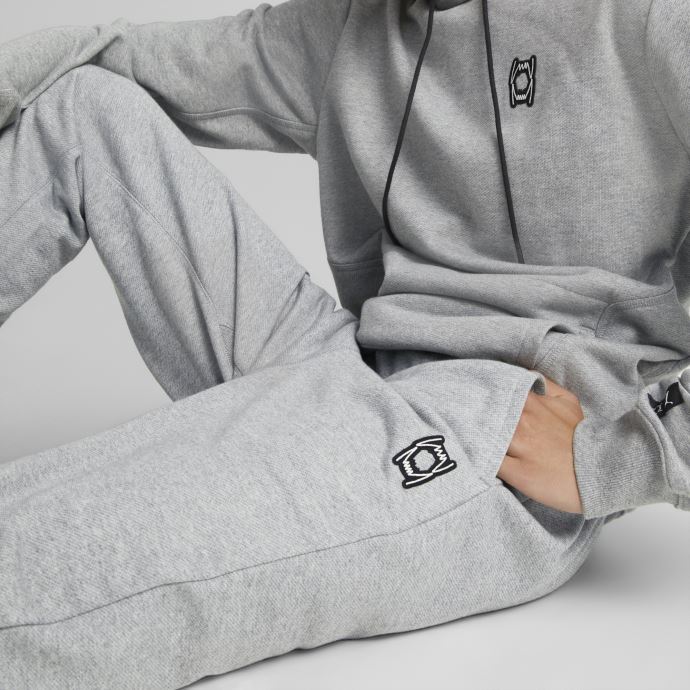 Pantalon De Survêtement De Basketball Puma Canada Pivot Emb Pour Hommes Gris Chiné-gris Chiné
