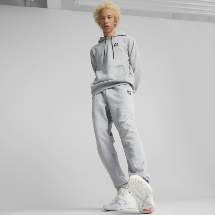 Pantalon De Survêtement De Basketball Puma Canada Pivot Emb Pour Hommes Gris Chiné-gris Chiné
