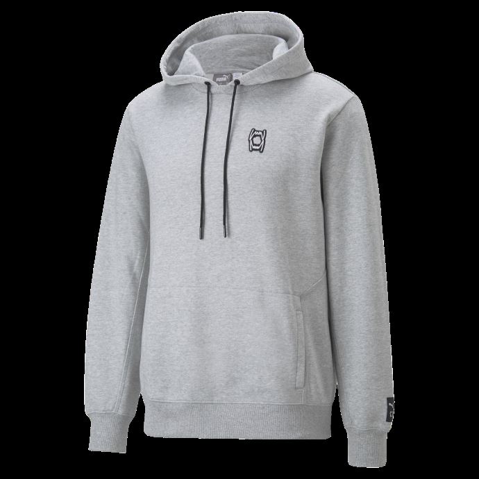 Pivot Emb Basketball Hoodie Hommes Puma Canada Gris Clair Chiné
