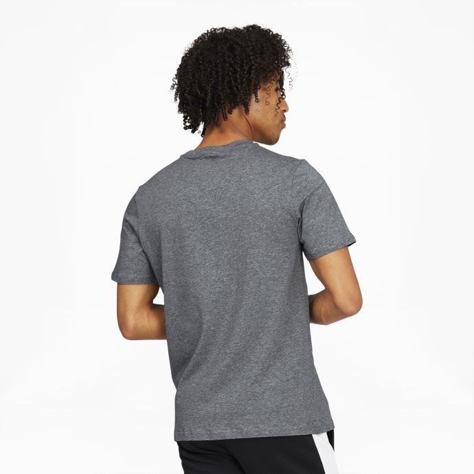 T-shirt Classics Logo Pour Hommes Gris Moyen Chiné-blanc Puma Canada