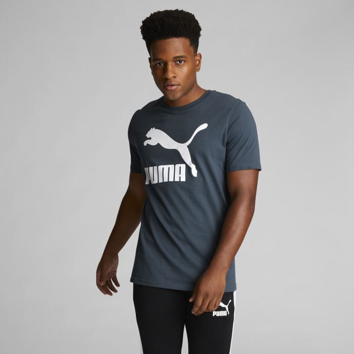 T-shirt Logo Classics Ardoise Foncée Pour Hommes Puma Canada