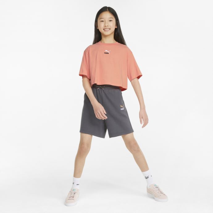 T-shirt Court Pour Jeunes Puma Canada Grl Rose Pêche
