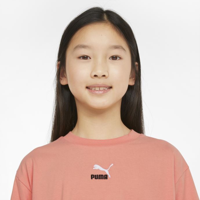 T-shirt Court Pour Jeunes Puma Canada Grl Rose Pêche
