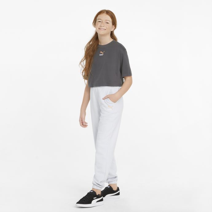 Puma Canada Grl Recadrée Jeunesse Tee Asphalte
