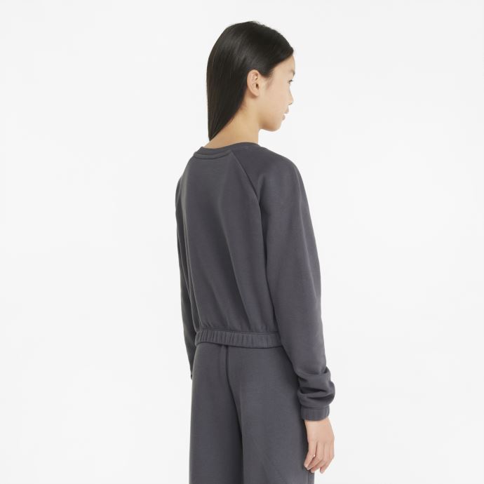 Puma Canada Grl Chandail Court à Col Rond Pour Jeunes Asphalte