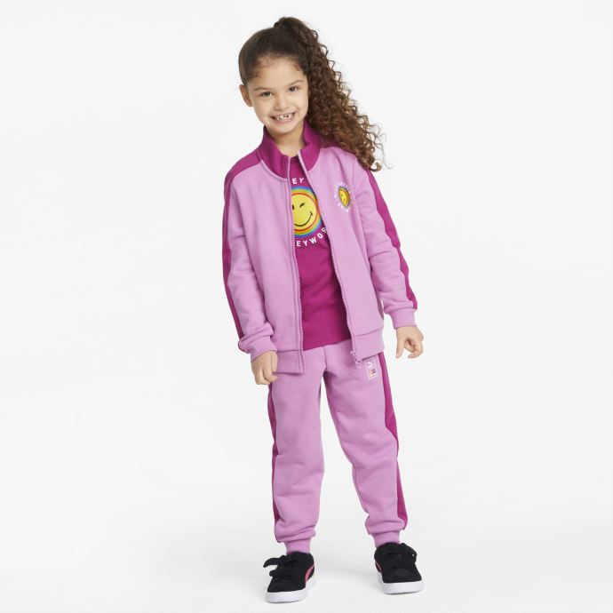 Puma Canada X Smileyworld T7 Veste De Survêtement Enfant Mauve Opéra
