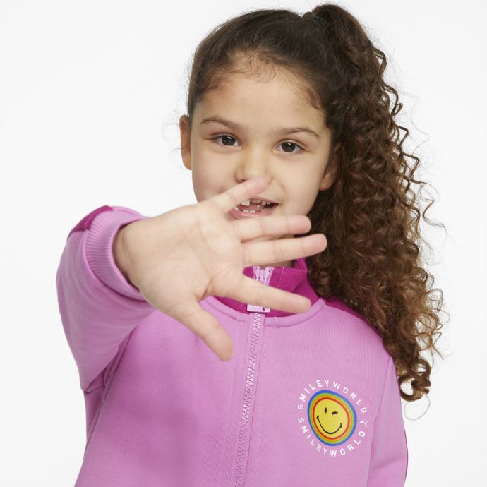 Puma Canada X Smileyworld T7 Veste De Survêtement Enfant Mauve Opéra
