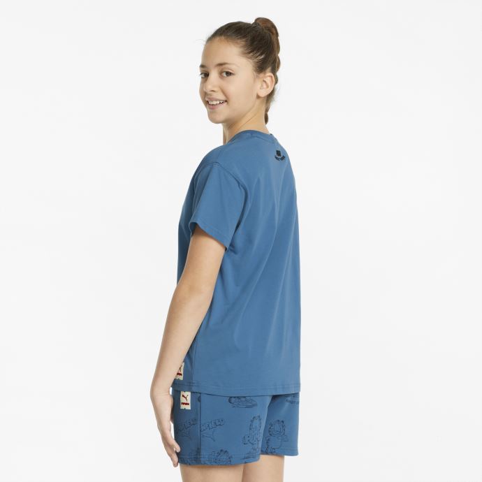 Puma Canada X Garfield T-shirt Enfant Graphique Vallarta Bleu