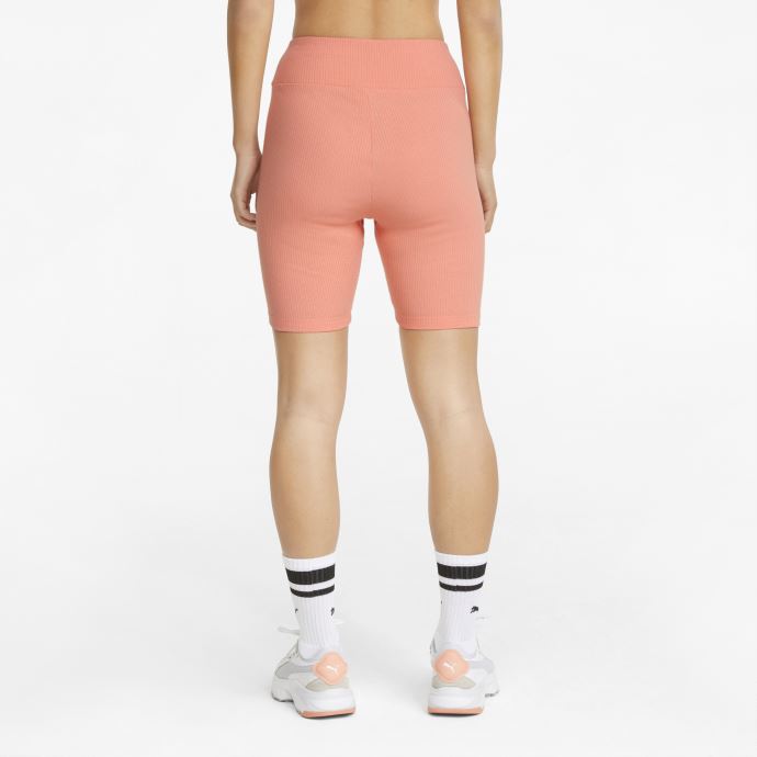 Legging Court Côtelé Puma Canada Classics Femme Rose Pêche