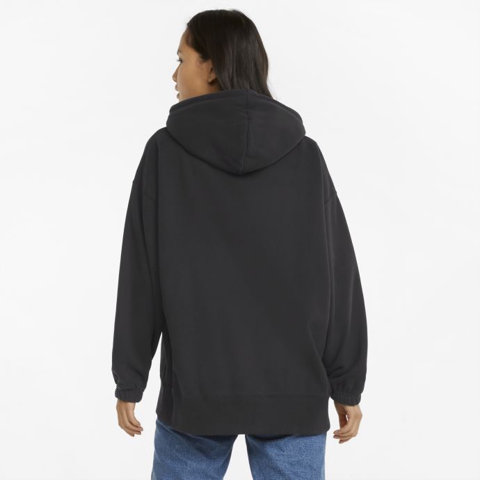Sweat à Capuche Classique Surdimensionné Pour Femme Noir Puma Canada