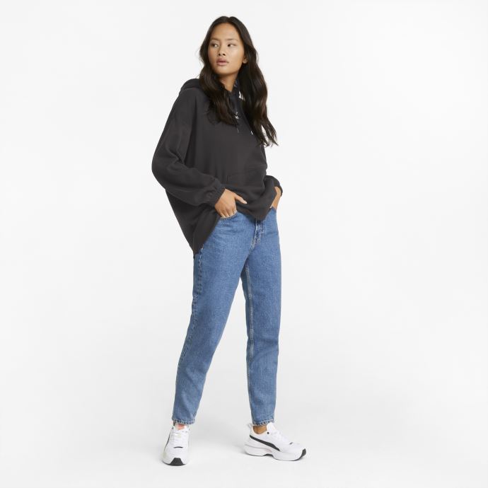 Sweat à Capuche Classique Surdimensionné Pour Femme Noir Puma Canada
