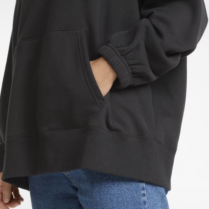 Sweat à Capuche Classique Surdimensionné Pour Femme Noir Puma Canada
