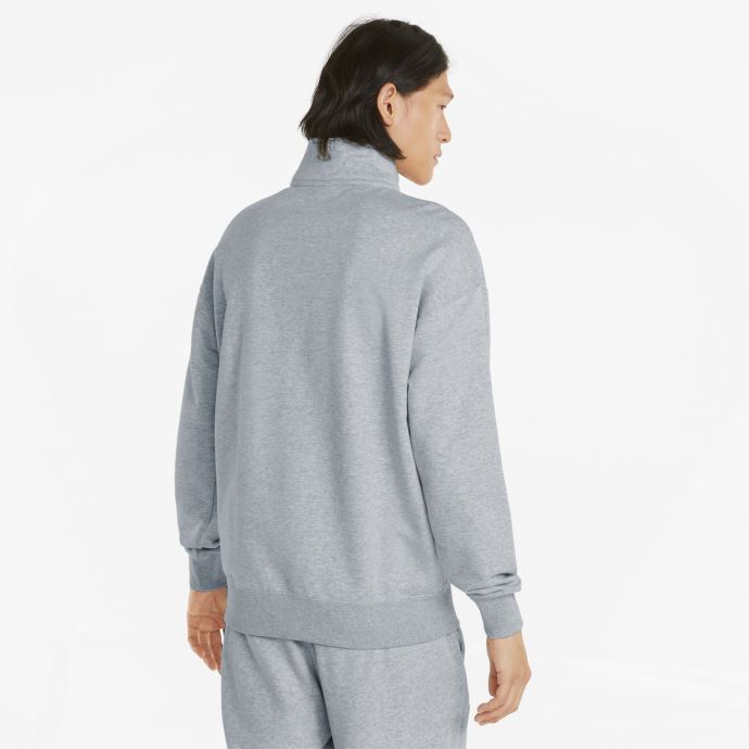 Chandail D'entraînement Classique à Demi-zip Pour Hommes à Col Rond Puma Canada Gris Clair Chiné