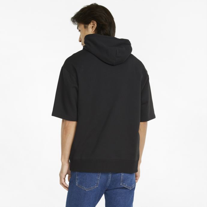 Sweat à Capuche Décontracté à Manches Courtes Puma Canada Classics Noir Pour Hommes