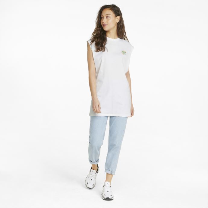 Débardeur Surdimensionné à Fleurs Cachées Pour Femmes Blanc Puma Canada
