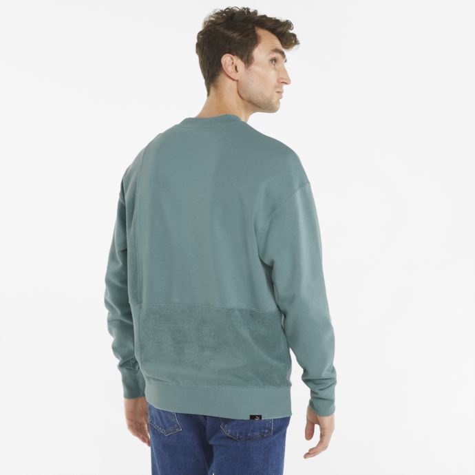 Sweat Puma Canada Centre Ville Ras Du Cou Pour Homme Bleu Minéral